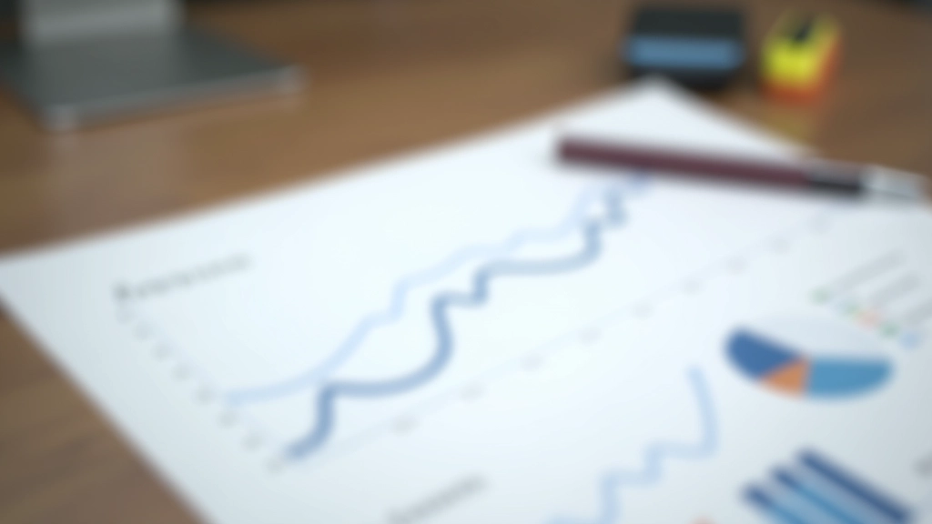 Printed analytics report with charts and performance metrics on white desk