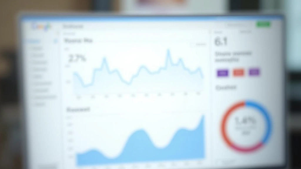 Analytics dashboard showing website performance metrics and click-through rates
