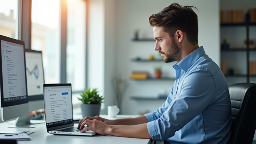 Person at desk working on meta tag optimization using Google Search Console and spreadsheet tools
